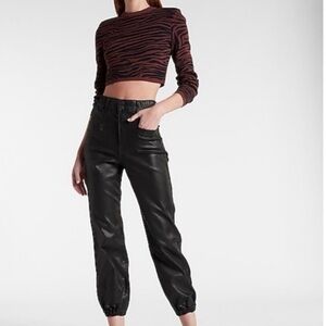 Express Black Metallic Joggers. Size 4